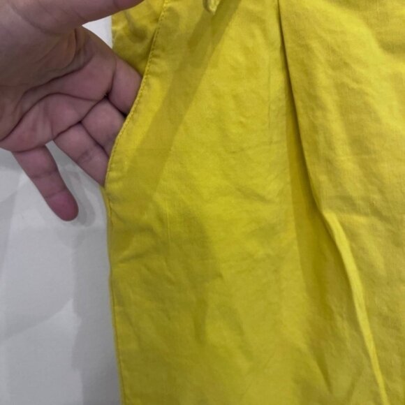 Anthropologie yellow belted crop pant size 4 - Picture 4 of 11